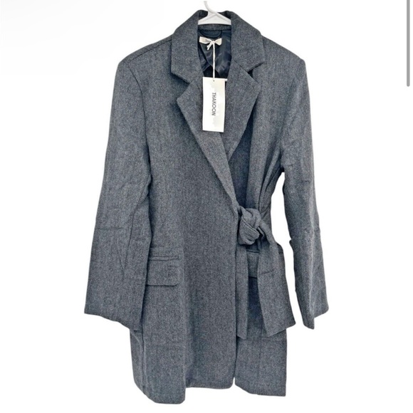 Thakoon Herringbone Wrap Tie Jacket NWT - Picture 3 of 10
